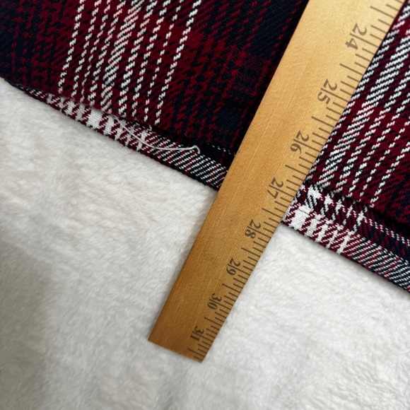 Tommy Hilfiger Plaid Shirt Mens Size Large Red Plaid Overshirt Heavyweight Cotto - Picture 8 of 9